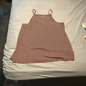 Arizona Jean Company Red and White Striped Camisole